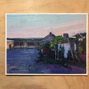 Original Landscape Painting, Plein Air Painting Landscape, Small Painting, Textured Painting by Amber Wu image 6