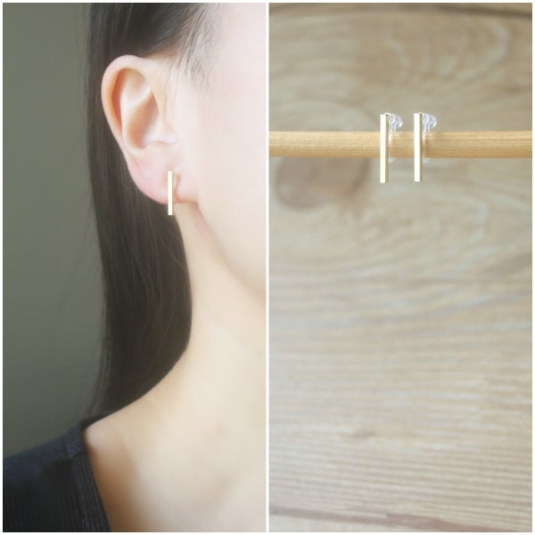 Boucles d'oreilles à clip en résine invisible, boucles d'oreilles non percées, boucles d'oreilles pendantes et pendantes, boucles d'oreilles minimalistes, cadeau pour elle