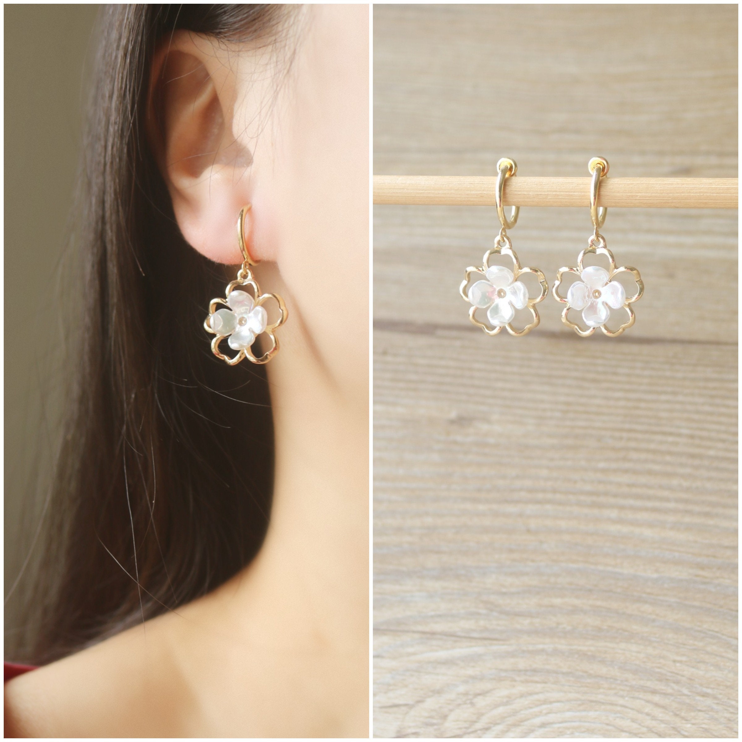 Gold tone clip on balloon earrings Jewellery Earrings Clip-On Earrings 