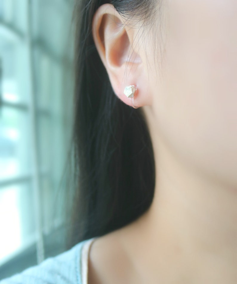 Irregular shape stud clip on earrings stud clip on earrings non pierced earrings resin clip on earrings invisible clip on earrings
