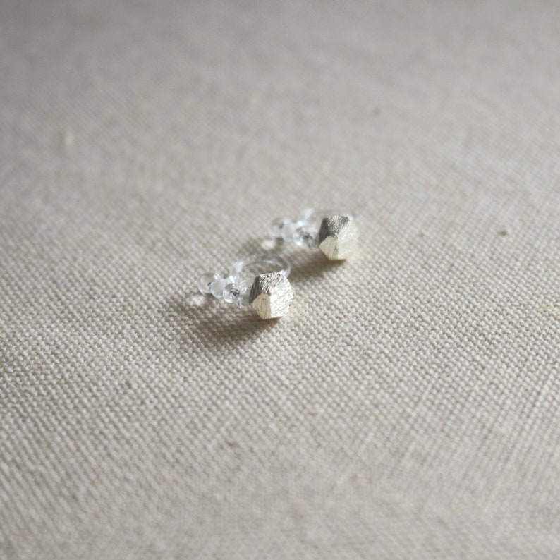 Irregular shape stud clip on earrings stud clip on earrings non pierced earrings resin clip on earrings invisible clip on earrings