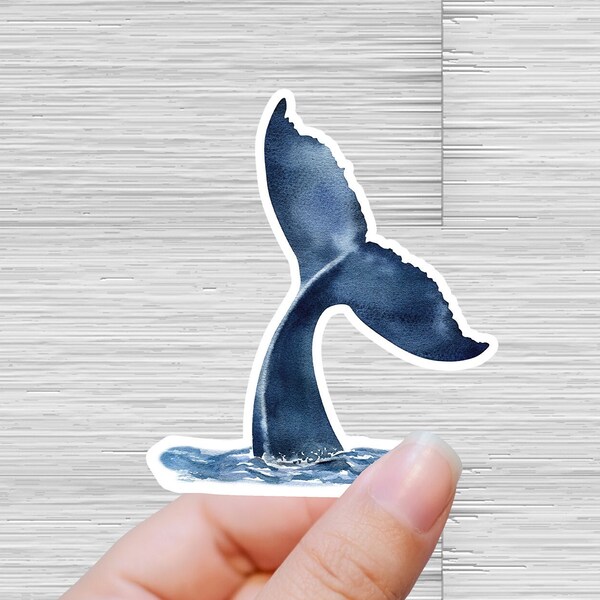 Whale Tail Sticker | Ocean Conservation Decal | Save The Ocean | Marine Biology Gift | Animal Wildlife Sticker | Water Bottle Sticker