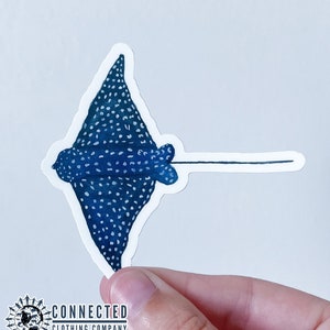 Spotted Eagle Ray Sticker | Ocean Conservation Decal | Save The Ocean | Marine Biology Gift | Animal Activist Sticker | Water Bottle Sticker