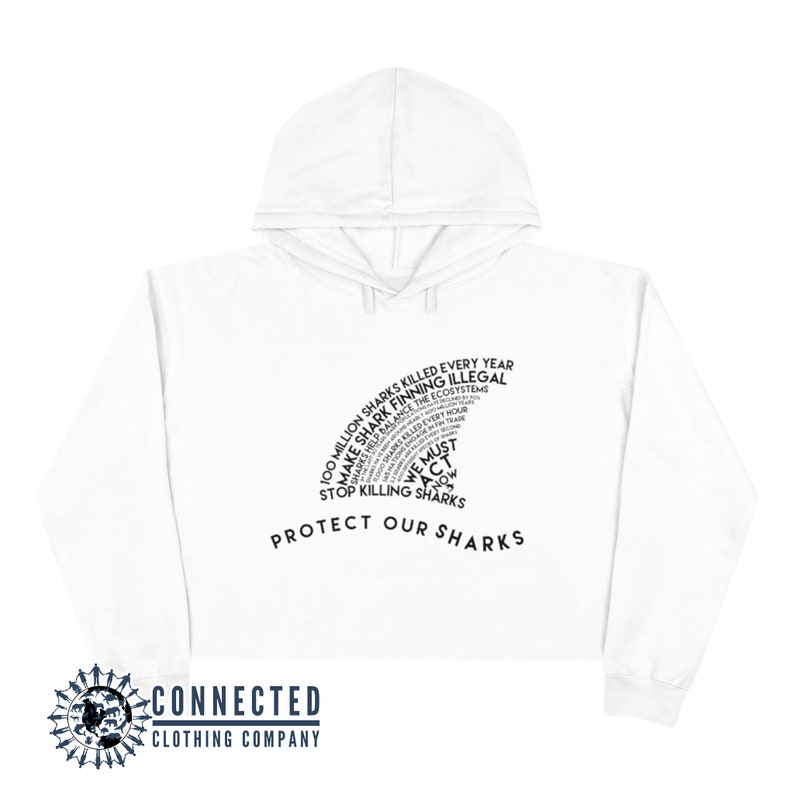 Protect Our Sharks Crop Hoodie