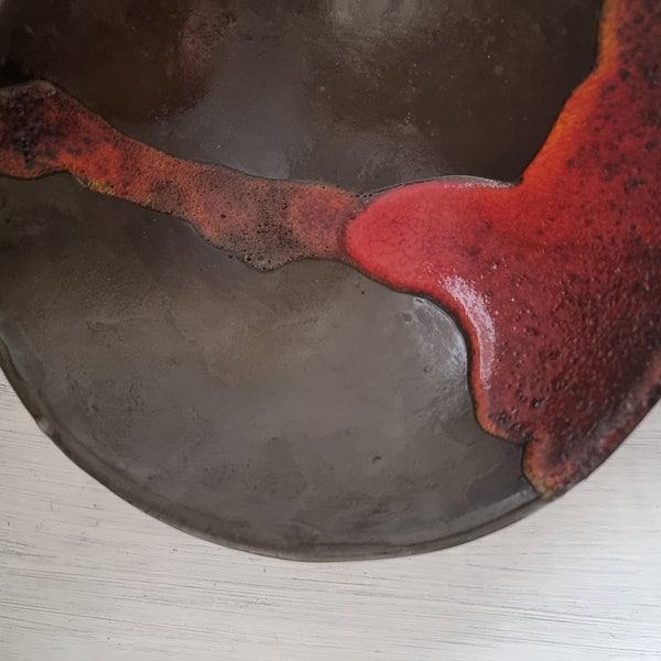 Schale, braun-rot // Handgemachte Keramikschale // Steinzeug // BurgGold