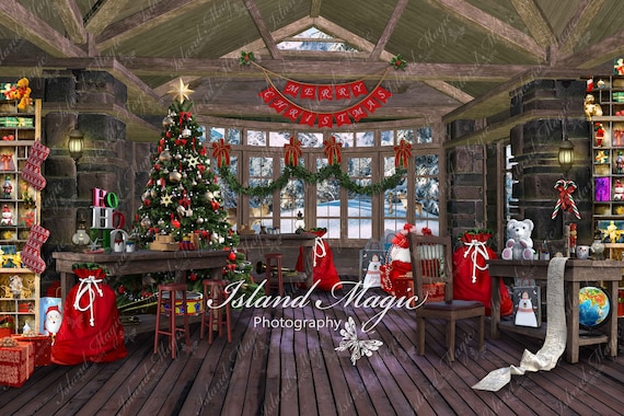 Santas Workshop / North Pole Digital Background Digital - Etsy Canada