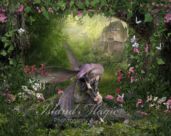 FAIRYTALE GARDEN Digital Background Digital Backdrop