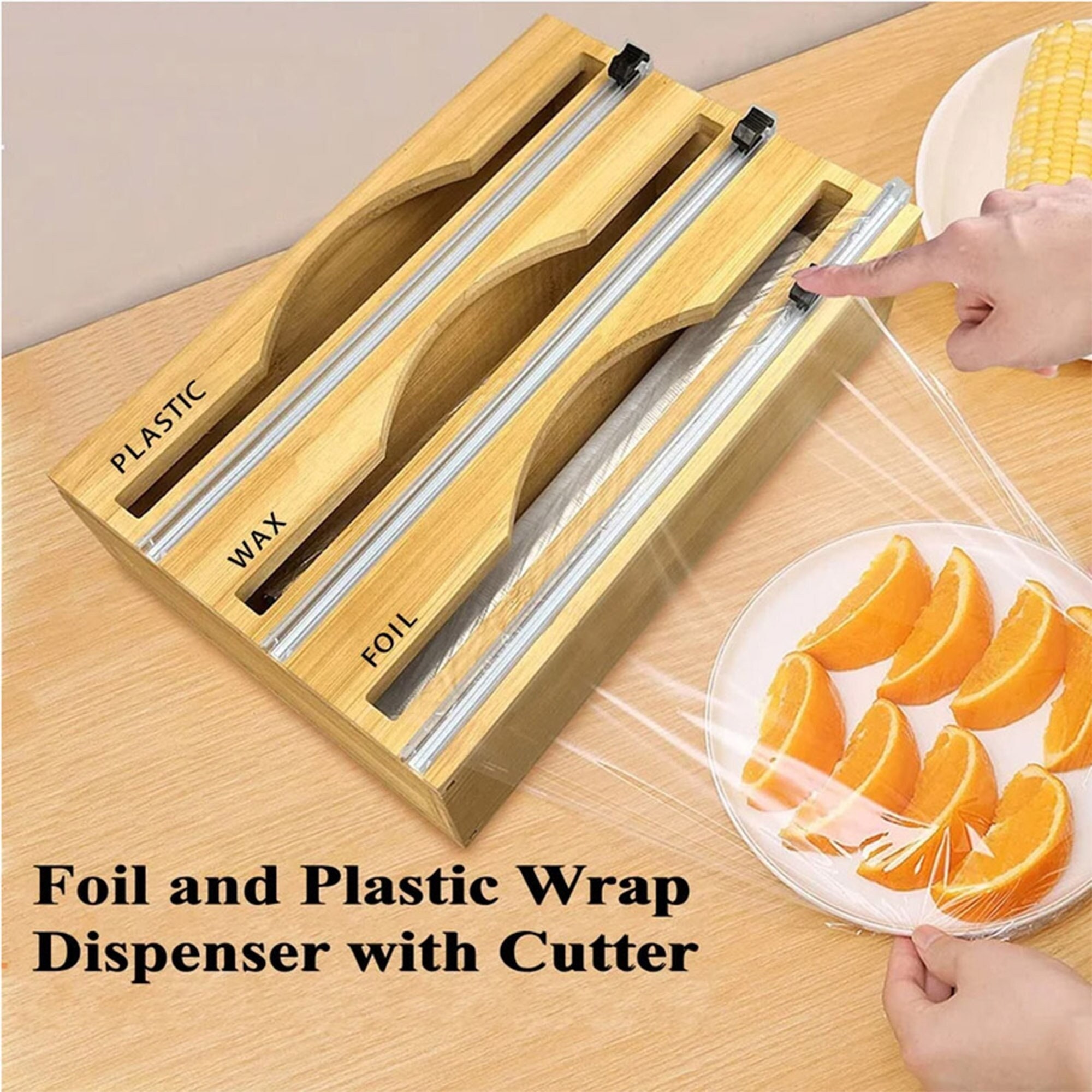 custom plastic wrap dispenser with cutter