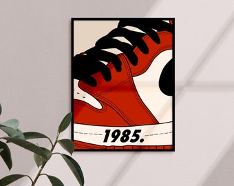 Sports basketball poster /Digital print sport portrait/ gift idea/ poster sneakers