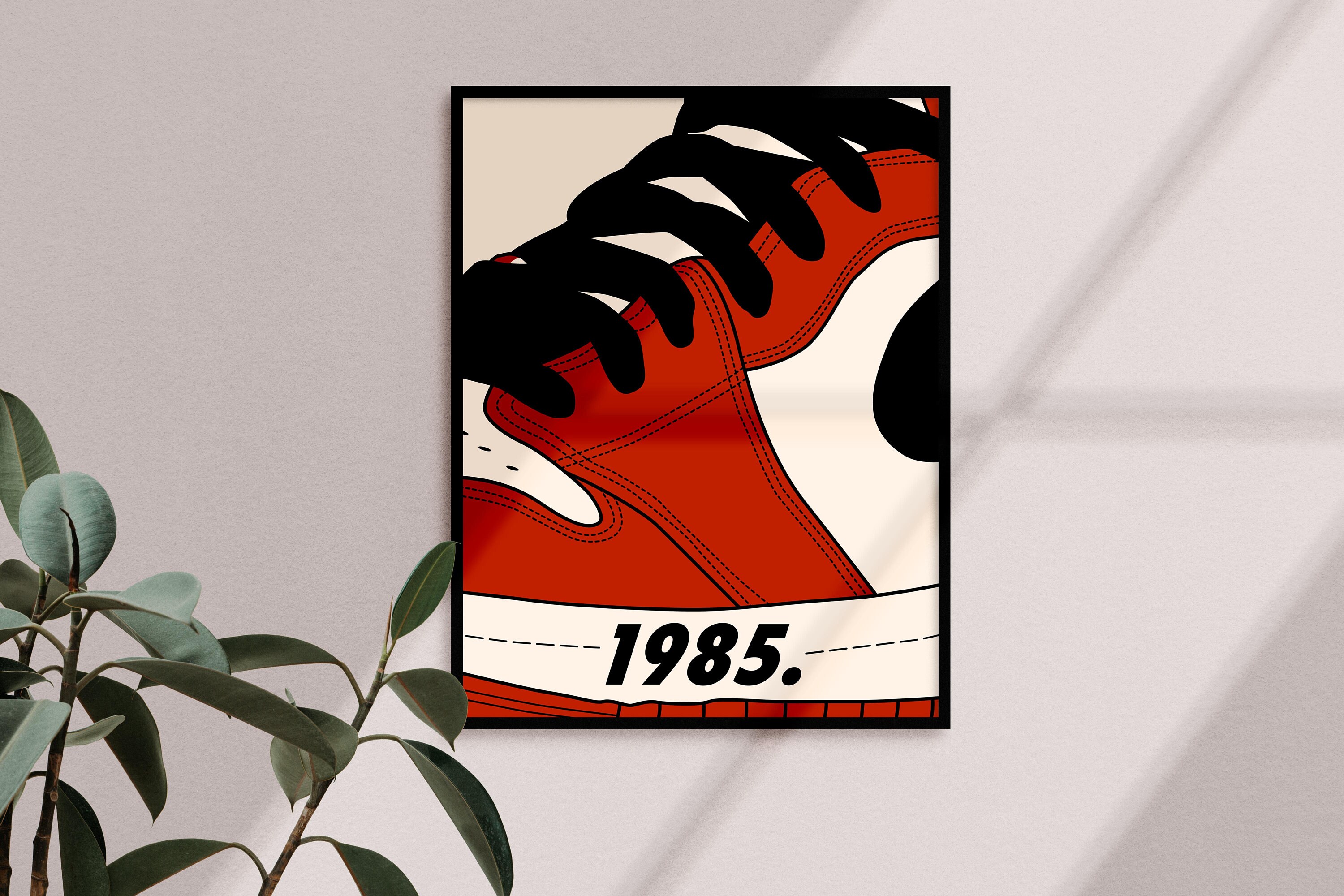 Affiche Basket de Sport /Digital Print Portrait Sport/ Idée Cadeau/ Poster Sneakers