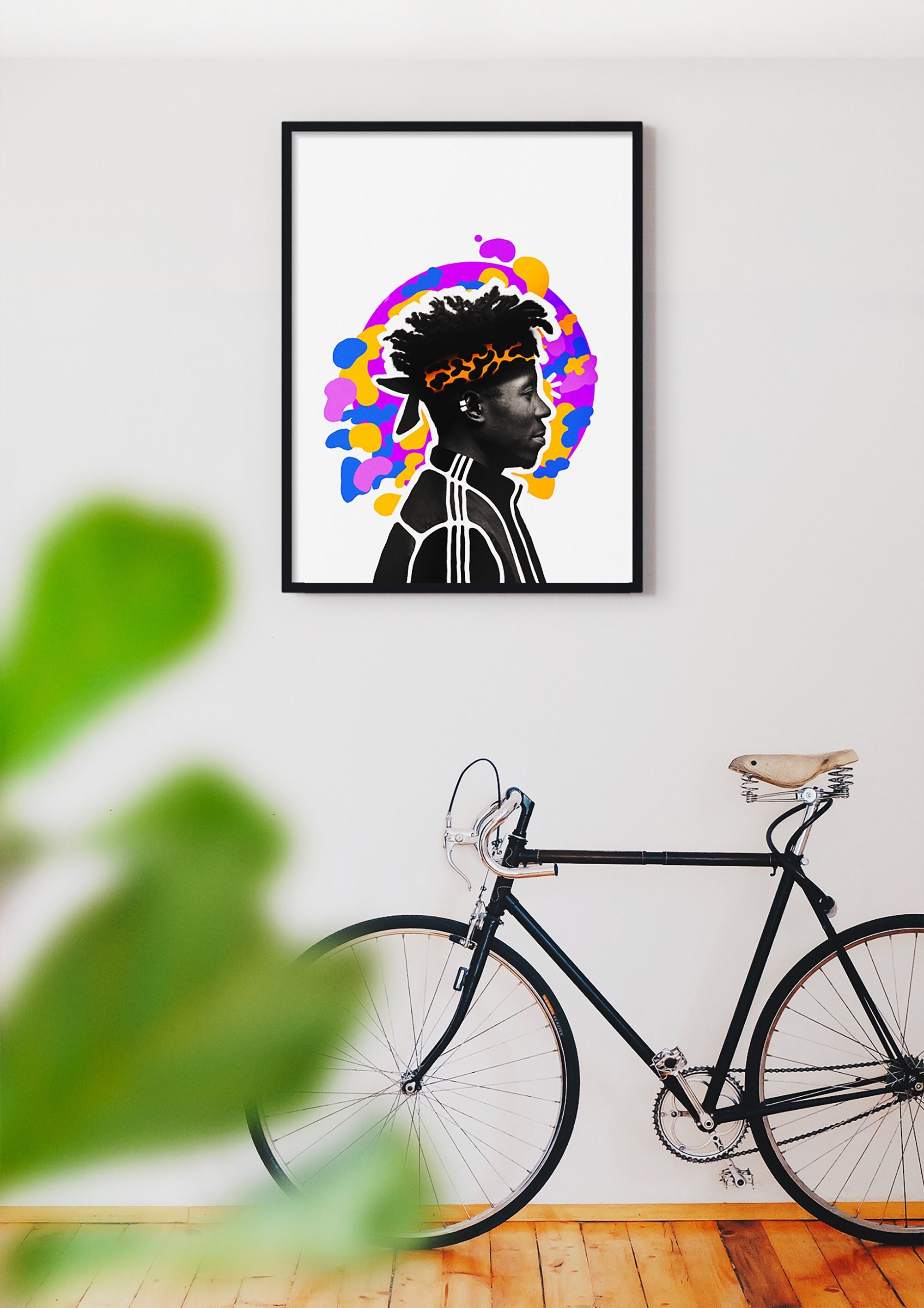 Poster Portrait d' Homme Street, Affiche Africain, Décoration Printemps