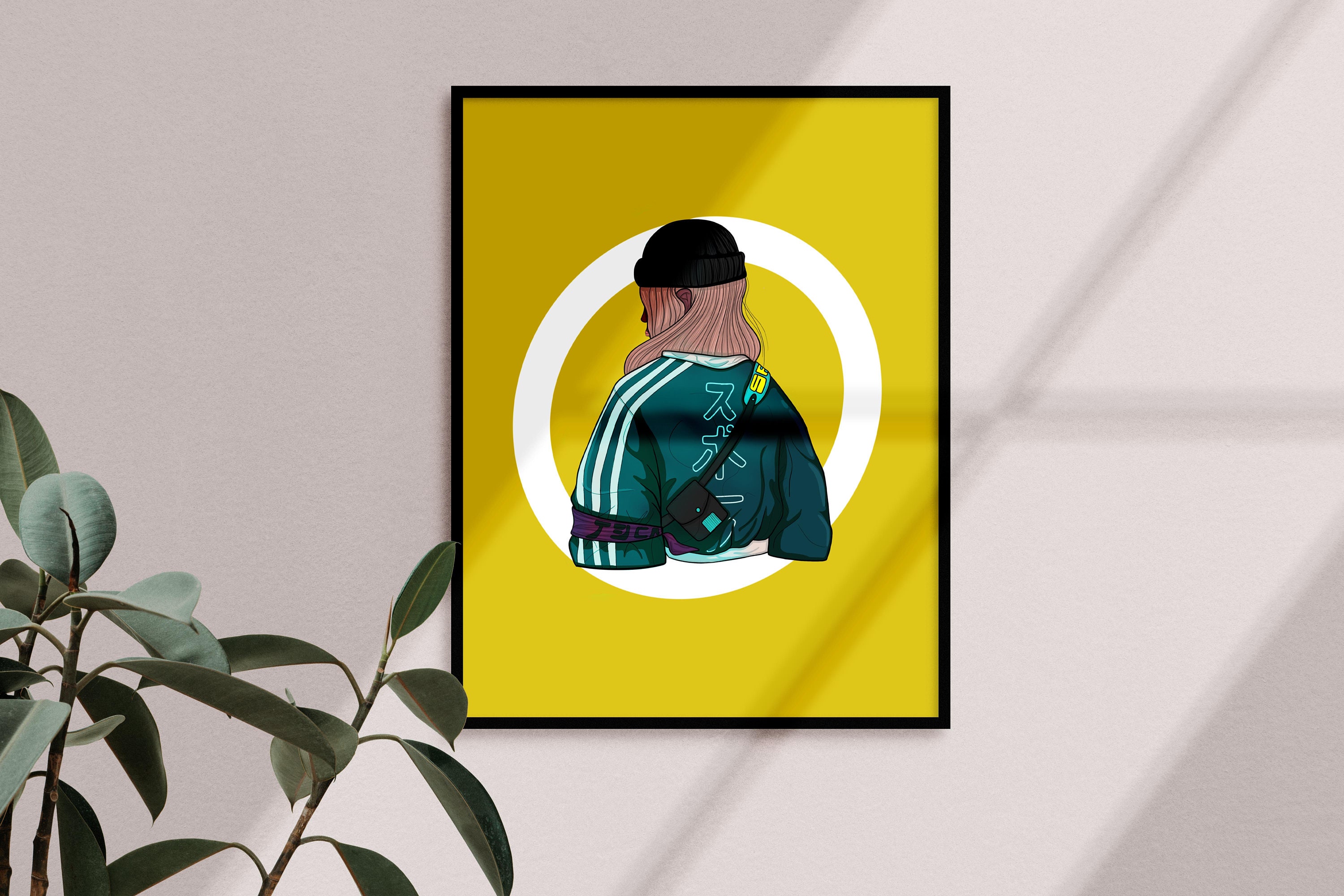 Affiche Femme Asiatique/Poster Décoration Murale/Portrait de Femme/ Affiche Office Décoration/ Décor