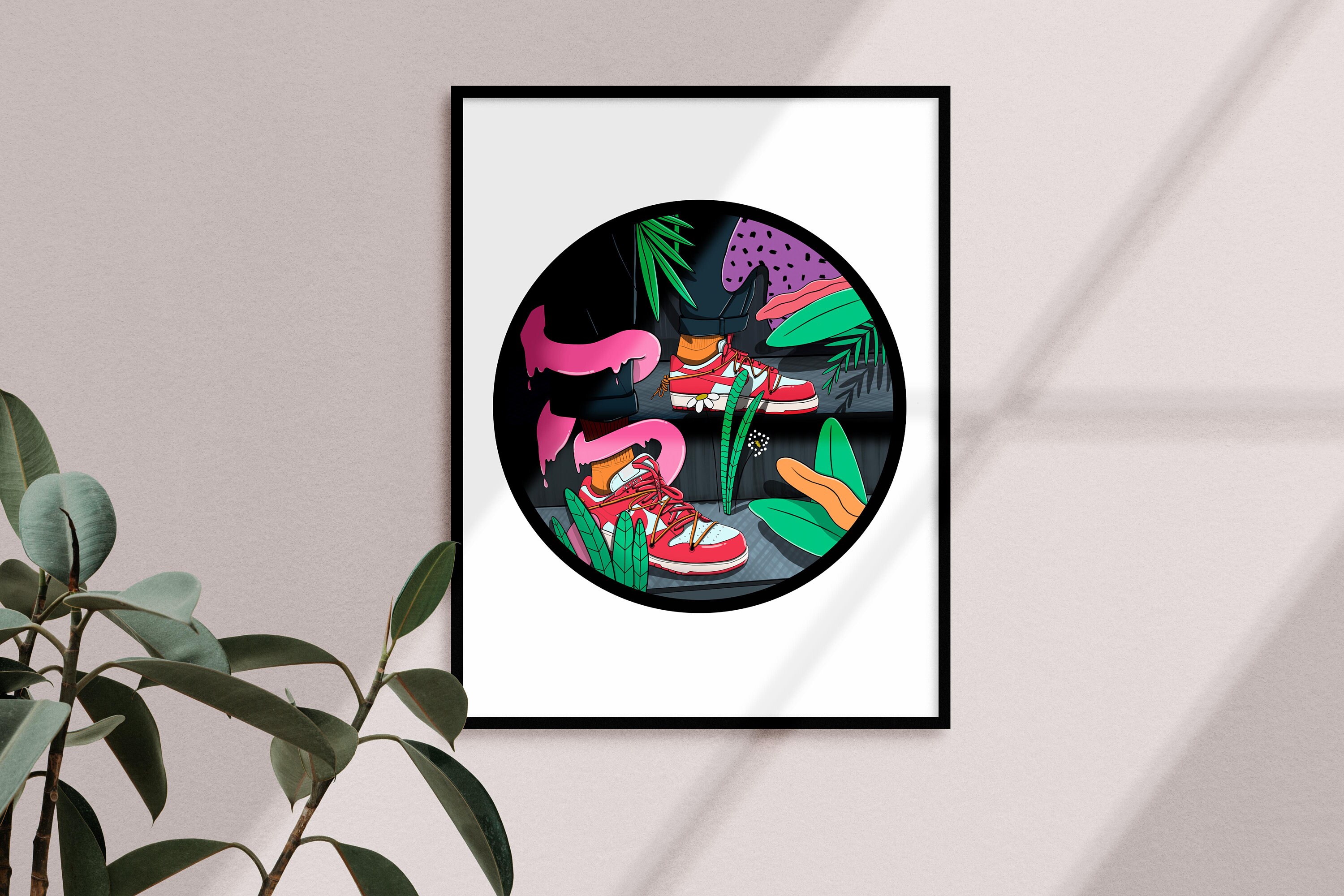 Affiche Basket de Sport Air Tropical/Digital Print Ball/ Idée Cadeau/ Basket Peinture