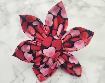 Confetti hearts dog collar flower accessory