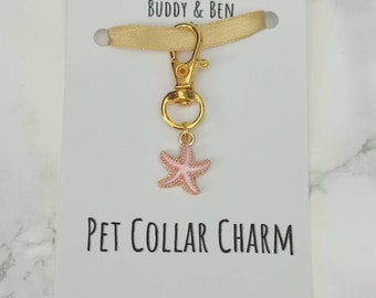 Starfish collar charm - keyring - dog collar charm