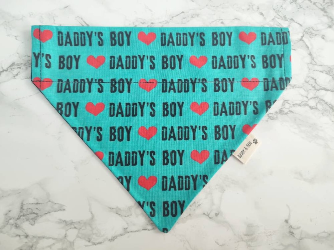 Daddy's Boy Dog Bandana Over the Collar Dog Bandana Etsy