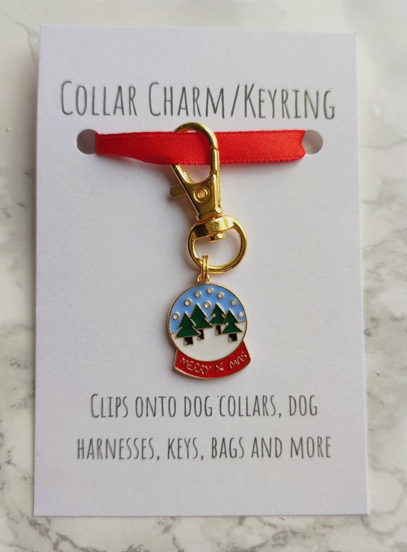 Christmas Pet Collar Charm Christmas Keyring Christmas Dog Collar Charm
