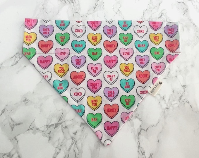 Featured listing image: Love Hearts Dog Bandana: Valentine's Day Over-the-Collar Style