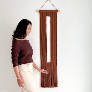 Minimalist Rope Sculpture - Large Macrame Wall Hanging - Modern Fiber Art - Woven Wall Art - Tapestry Art - Statement piece- "Keyhole"