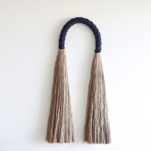 Modern Rustic Fiber Art, Minimalistic Jute Arch Wall Hanging, Contemporary Rope Sculpture, handmade Nature Inspired rope art for living room