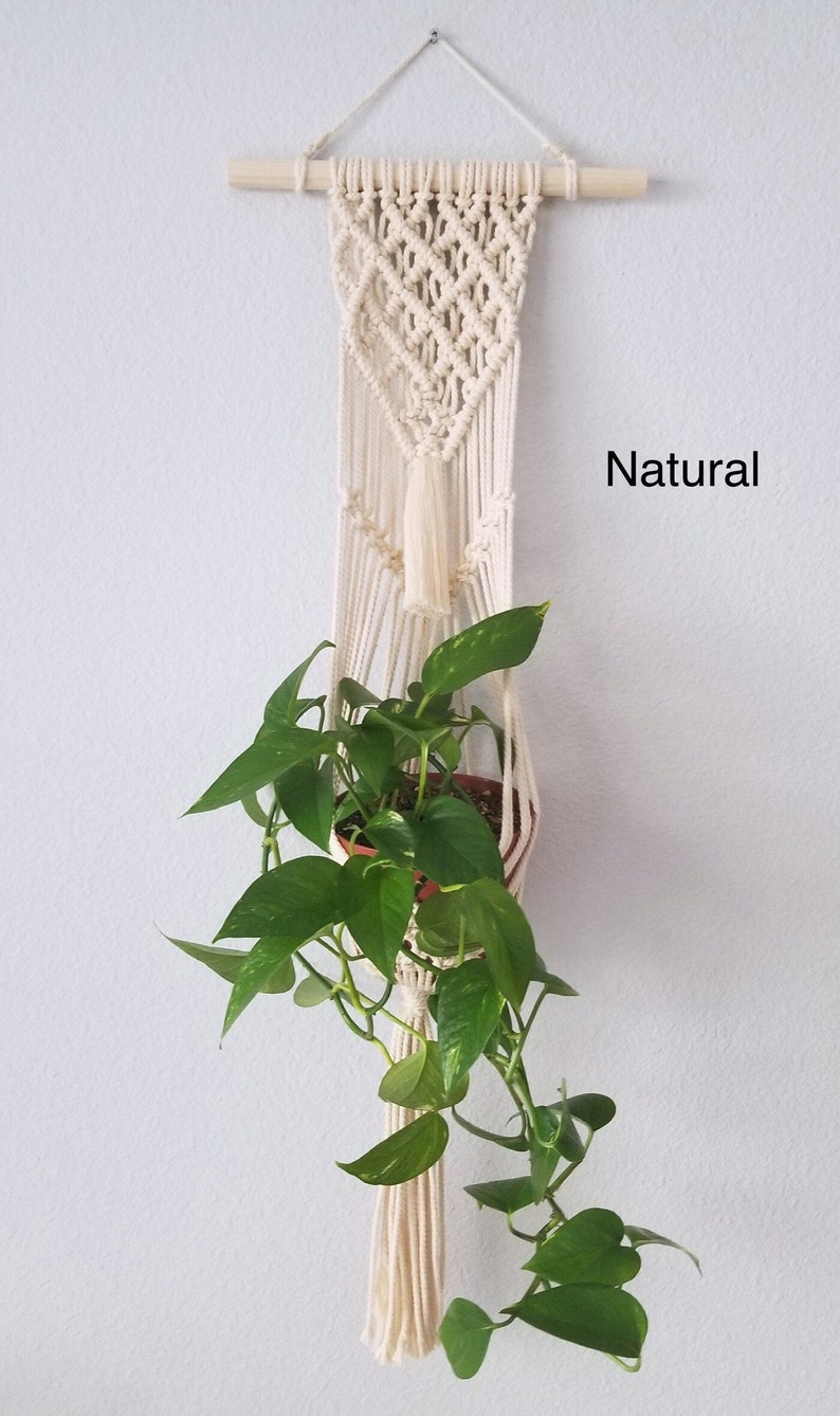 Macrame Plant Hanger36L Macrame Wall Hanging Planter Etsy