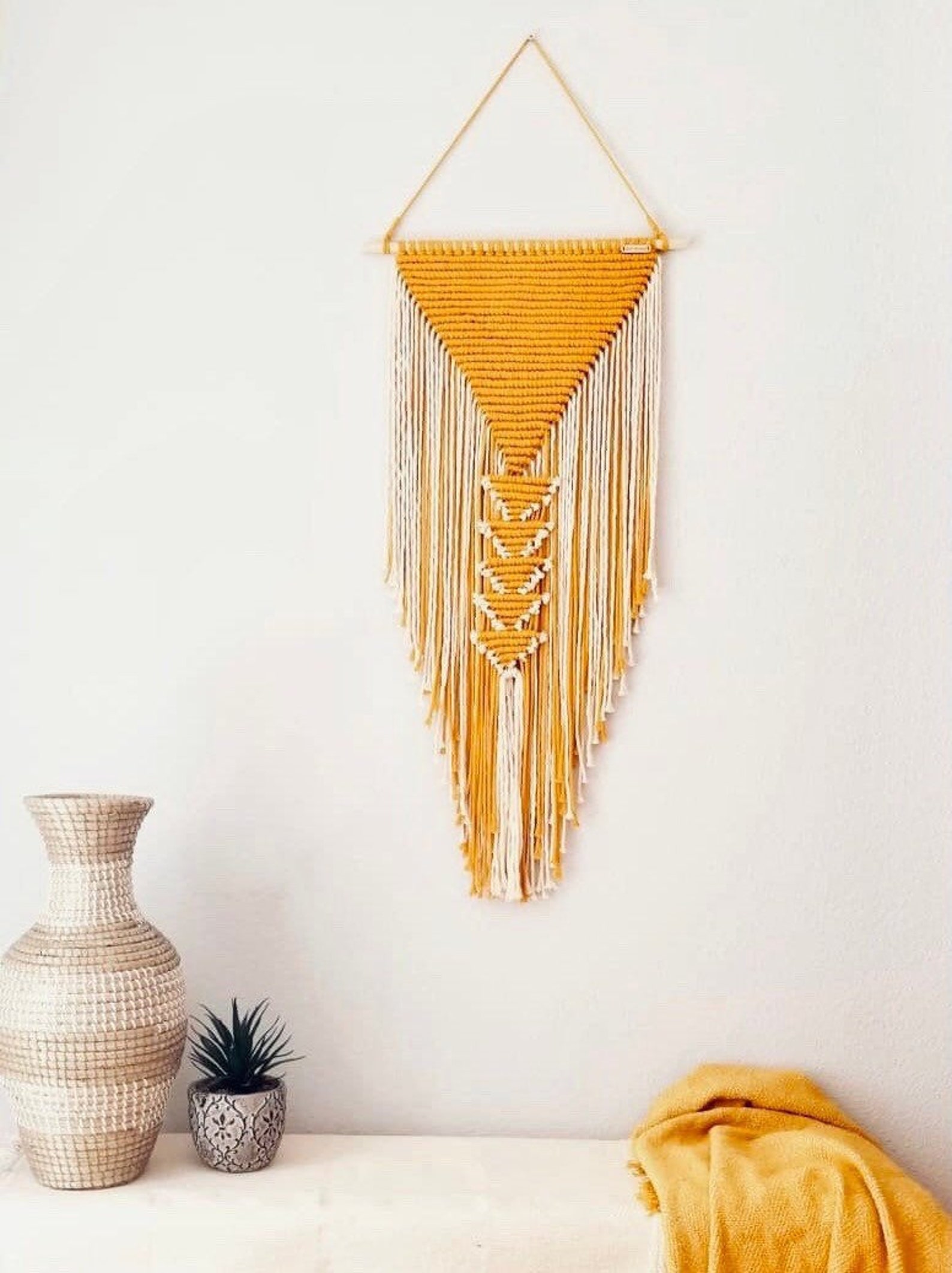 Modern Macrame Egyptian Wall hanging Scandi style woven wall Etsy
