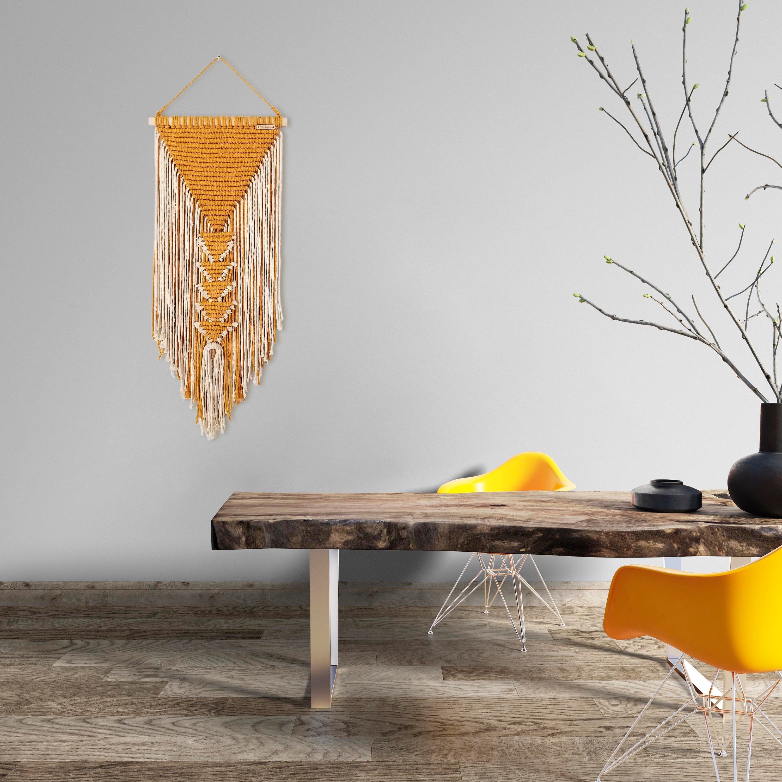 Modern Macrame Egyptian Wall hanging Scandi style woven wall Etsy