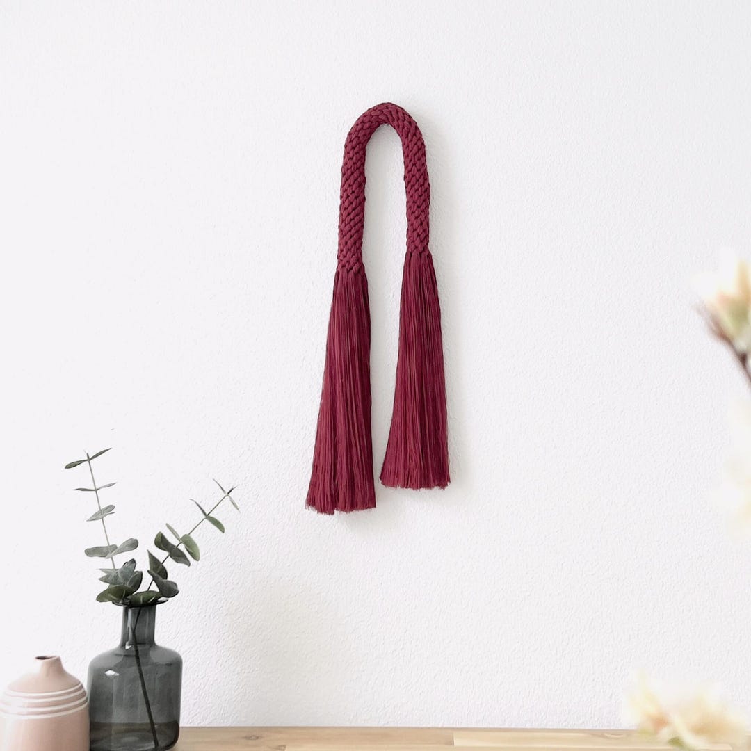 Knotted Arch Rope Sculpture Minimalist Fiber Art Wall Hanging ...