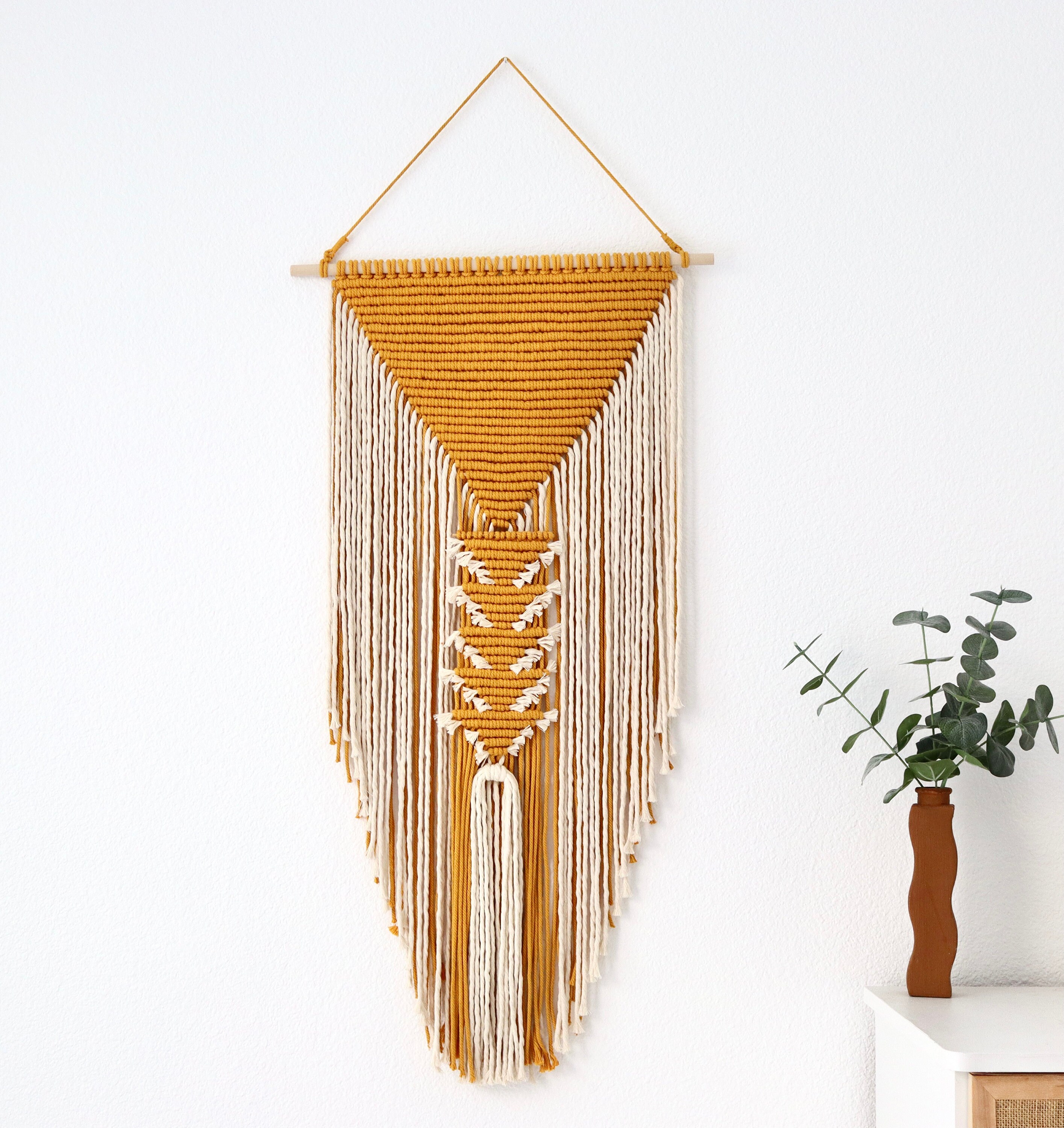 Macrame Boho Wall Hanging Egyptian Geometric Woven Wall Etsy