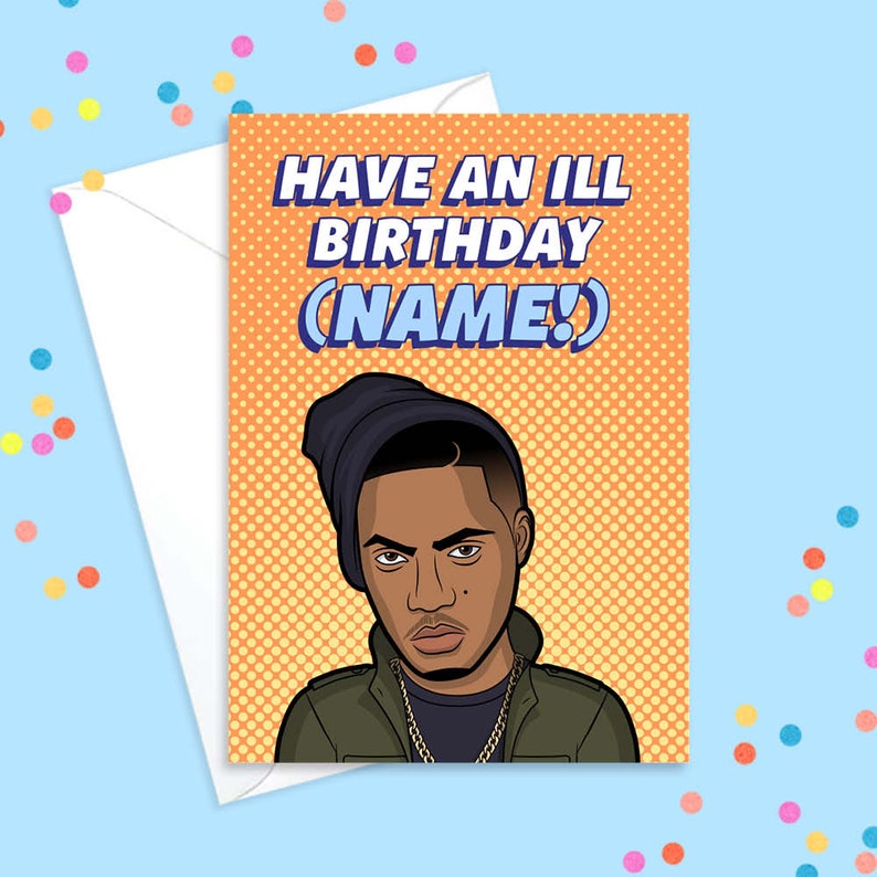 Nas Birthday Card Hip Hop Birthday Card for Son Rapper - Etsy