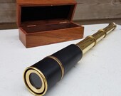 Vintage Brass Telescope Antique 14 Inch Hand Extending Naval Victorian Pirates 14 quot 18 quot