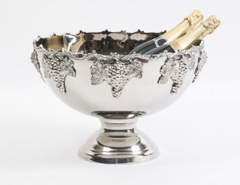Wine Cooler ~ Bar ~ Pub Punch Bowl Nickel Plated~ Ice Bucket~Champagne