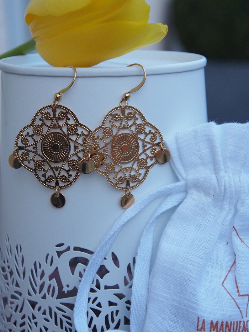 Coral earrings