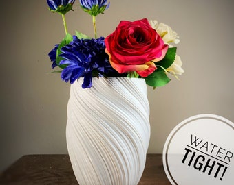 Home Decor Vase / Vases Living Room / Decor Modern Tall Planter / Modern White Geometric / Faceted Decorative Vase