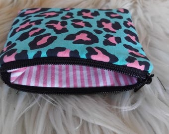 Cartera pequeña, cartera para niñas, cartera para niños, mini cartera, monedero, cartera, cartera con estampado de leopardo