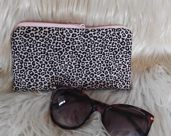 Estuche para gafas, estuche para gafas de sol, funda para gafas, estuche para gafas de lectura, estuche para gafas con estampado de leopardo