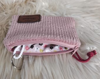 Estuche para llaves, monedero para llaves, mini cartera, bolsa para llaves, pequeño estuche para llaves, estuche para llaves de pana
