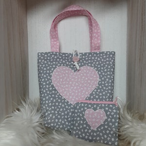 Kindertasche, Kindertasche 2tlg, Mädchentasche,Shopping Bag, Einkaufstasche, Stofftasche