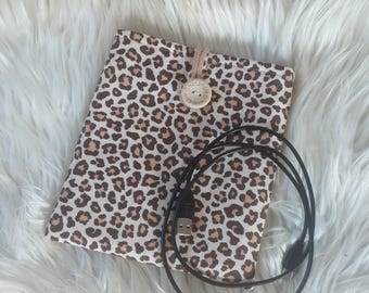 Tolino Vision 6 case, Tolino Vision 6 cover, storage bag for Tolino Vision 6, storage bag, Tolino Vision 6 cover in leopard print
