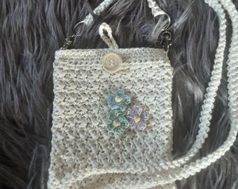 Bolso para el móvil, bolso de hombro, bolso cruzado, bolso de ganchillo para el móvil, bolso de estilo boho para festivales