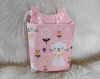 Bolsa para manillar de niña, bolsa para bicicleta de equilibrio de niña, bolsa para cochecito de muñeca, bolsa para triciclo, bolsa para bicicleta de equilibrio infantil, bolsa para patinete de gato