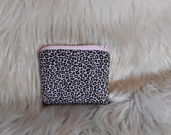 Mini cartera, cartera infantil, cartera para niñas, monedero pequeño, cartera para niñas, cartera con estampado de leopardo