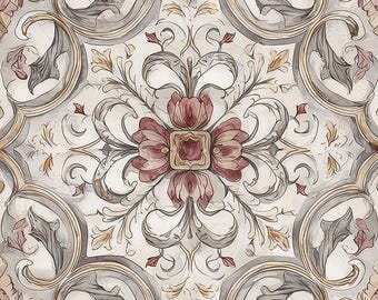 2018 - Cottagecore -8x8 6x6 4.25x4.25 - Decorative Tile- Vintage Tile- Botanical Floral -kitchen tile -backsplash tile-Rose Tile - Bathroom