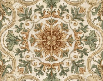 2027 - Autumn Vine- 8x8 6x6 4.25x4.25- Satin /Gloss -Kitchen backsplash tile, Bathroom Tile, Fireplace Tile, Green gold tile,decorative tile