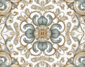 2033 - Ardena Blossom -8x8 6x6 4.25x4.25 - Satin/Gloss Decorative Accent Tile, Kitchen Backsplash tile,bathroom tile, Blue Tile, Floral Tile