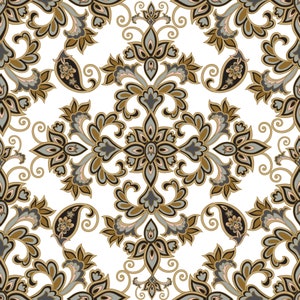 1748-1 Madrid  - 8"x8"  6” x 6 “ or  4.25” x 4.25” on Satin finish  White or Cream Tile - Decorative Pattern Tile. Accent Tile, Tile Mural