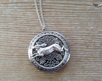 Cute Rabbit Bunny Photo Cabochon Glass Tibet Silver Chain Pendant Necklace#CA23 Cute Rabbit Bunny Photo Cabochon Glass Tibet Silver Chain Pendant Necklace#CA23