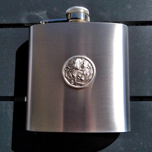 Floral Goddess Stainless Steel Hip Flask - 6 oz Pocket Liquor Flask