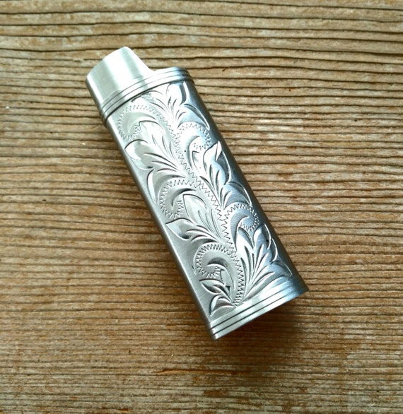 sterling silver bic lighter case