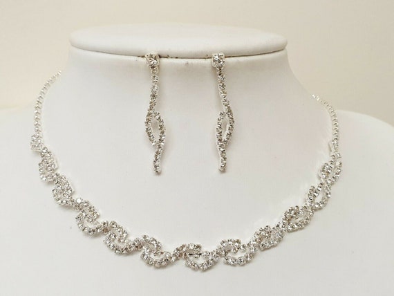 The bridal accessories bridal jewelry bridal necklace set wedding dresses  water diamond necklace marriage 027 silver